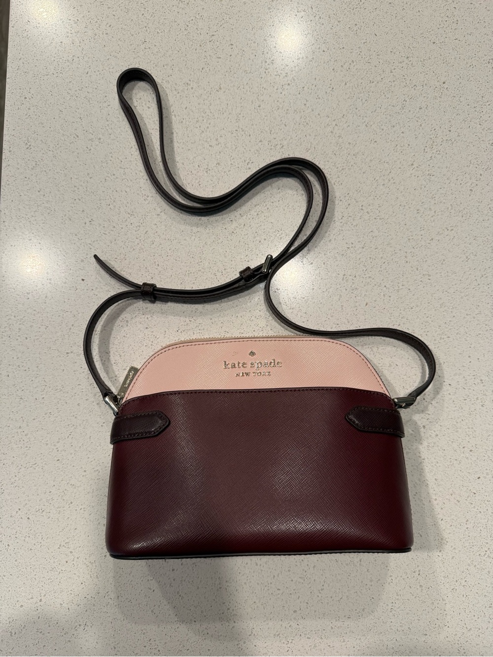 kate spade Pink & Burgundy Dome Crossbody Bag